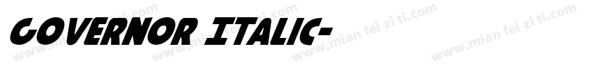Governor Italic字体转换